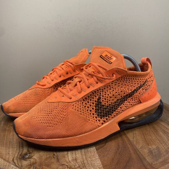 Nike Air Max Flyknit Racer Total Orange Mens Size 8.5 Running Shoes FD0762-800 - Picture 2 of 10